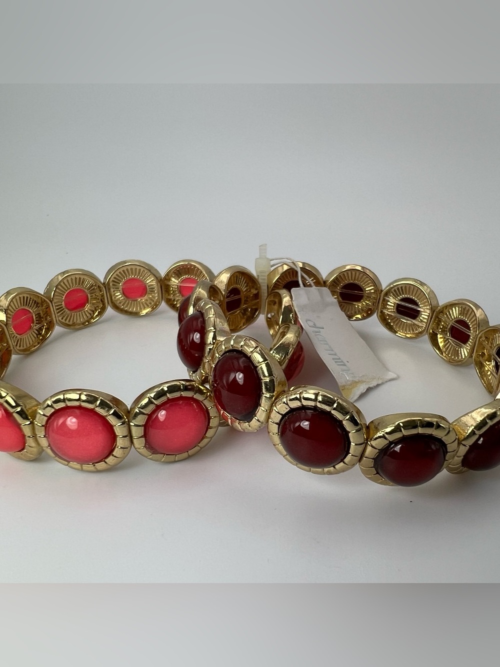 charming charlie chunky cabochon stretch bracelets mod statement set of 2 NWT